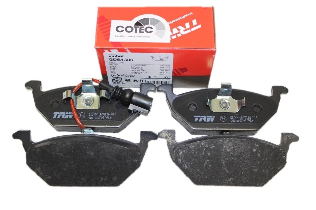 Volkswagen Golf 5 2005-2009 Model Arası Ön Fren Balata Takımı Trw Marka GDB1386-1J0698151G