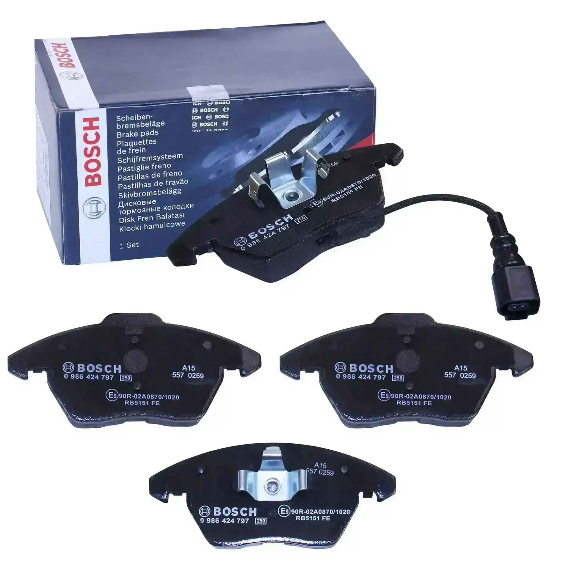 VW SCİROCCO 2.0 TFSİ  Ön Fren Balatası (Kablolu) BOSCH Marka 0986424797